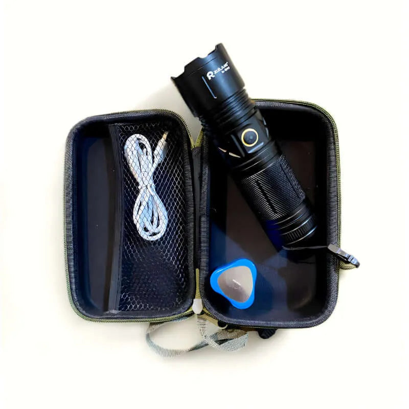 Multifunctional P90 LED Laser Flashlight With 1 KM Range