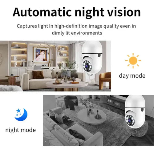 Wireless Wifi Bulb Security CCTV Camera